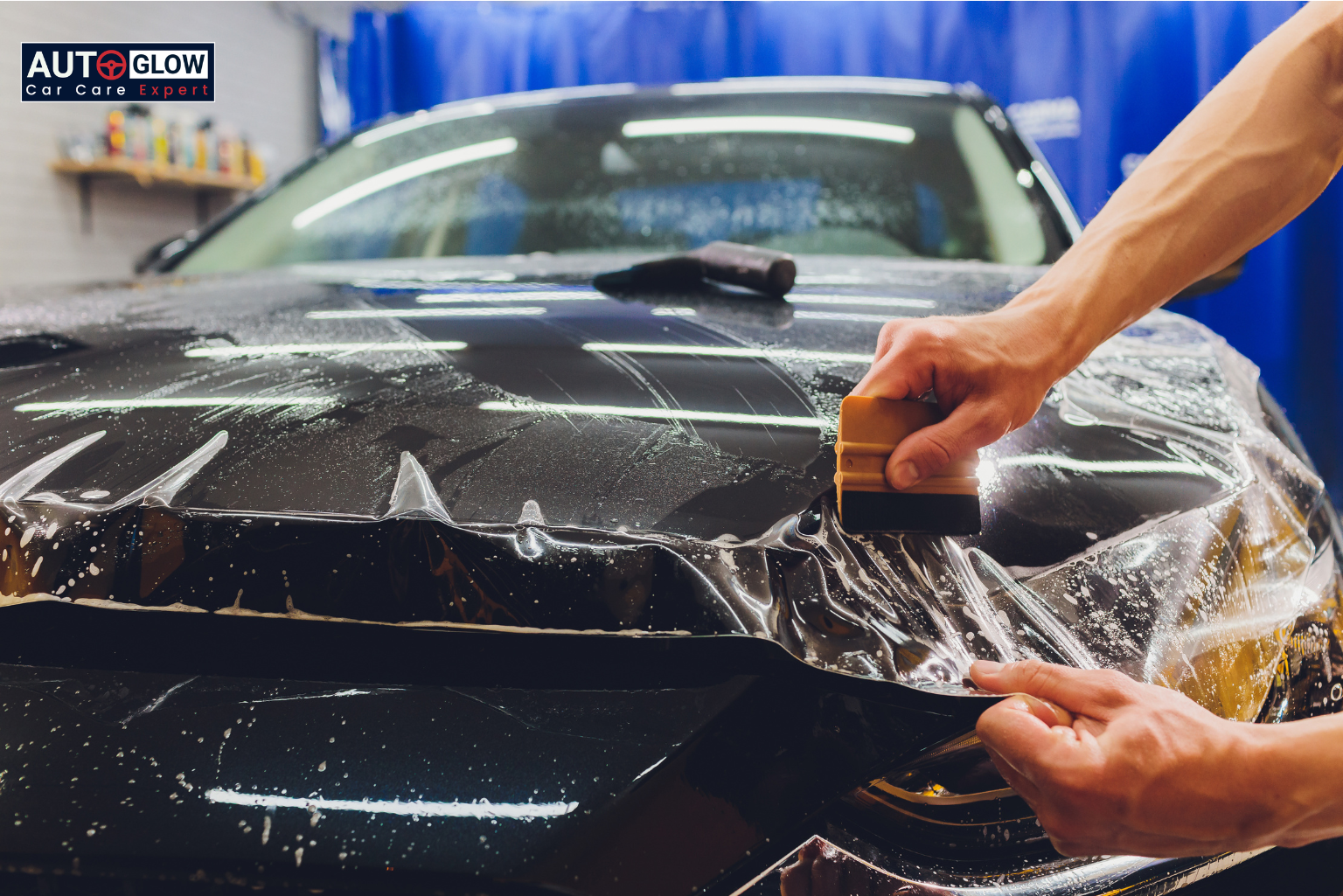 XPEL PPF Dubai installation protecting car paint from heat and sand