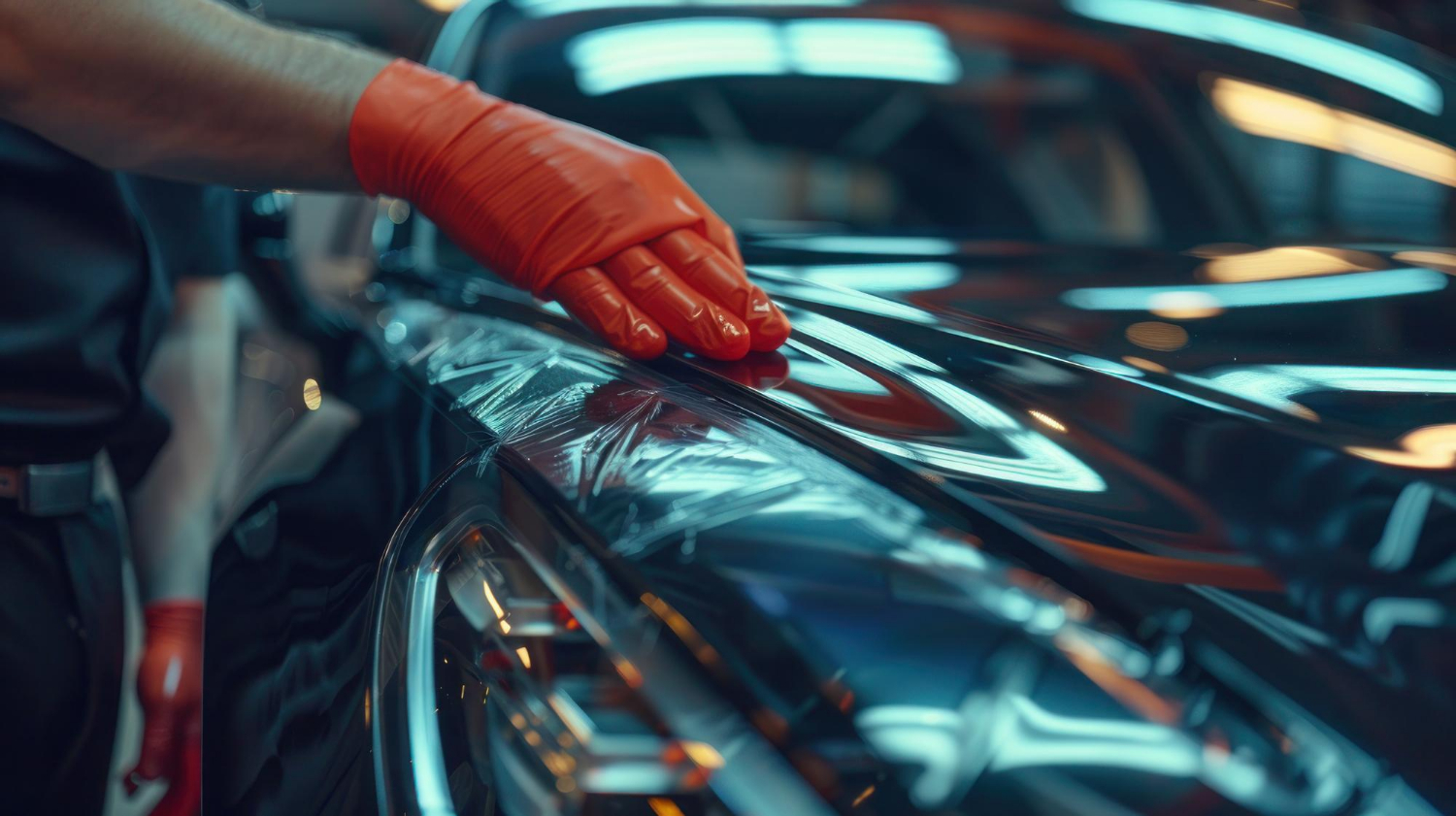 Luxury car with XPEL PPF Dubai paint protection film installation